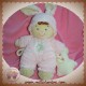 NICOTOY DOUDOU GARCON LAPIN QUASI PLAT ROSE ETOILE