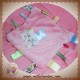 SOS DOUDOU MOUCHOIR PLAT ROSE ETIQUETTES FLEURS