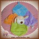 ZEEMAN DOUDOU CHIEN BEIGE PLAT VERT ROUGE FROISSE SOS