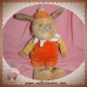 EGMONT TOYS SOS DOUDOU CHIEN LAPIN SALOPETTE ORANGE