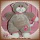 TOODO SOS DOUDOU CHAT GRIS ROSE EMPREINTE