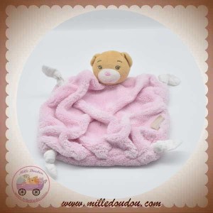 KALOO SOS DOUDOU OURS BEIGE PLAT PLUME ROSE SOS