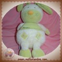 SOS SAUTHON DOUDOU LAPIN BLANC VERT GARDEN