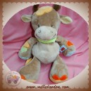 NATTOU SOS DOUDOU VACHE GIRAFE  MARRON ORANGE FOULARD