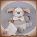 DOUDOU ET COMPAGNIE SOS CHIEN GRIS BLANC MOUCHOIR ALINEA