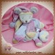 SOS DOUDOU ET COMPAGNIE SOURIS MARIONNETTE VIOLET GRIS DC2385