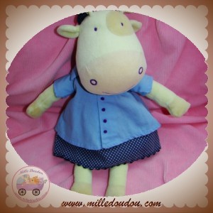 DPAM SOS DOUDOU VACHE VERTE ROBE BLEU