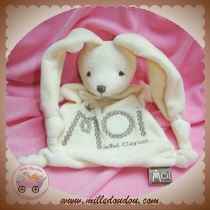 CLAYEUX SOS DOUDOU LAPIN PLAT ECRU BLANC MOI HOCHET RAYNAUD