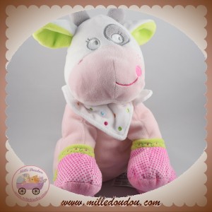 MOTS D'ENFANTS DOUDOU VACHE GIRAFE BLANCHE ROSE SOS