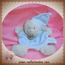 BABYNAT DOUDOU OURS GRIS PLAT BLEU POIL CROIX SOS