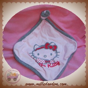 SOS DOUDOU MOUCHOIR PLAT ROSE HELLO KITTY