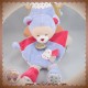 BABYNAT DOUDOU OURS PLAT ROSE VIOLET CAPUCINE SOS