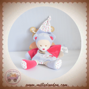 BABYNAT DOUDOU OURS PLAT ROSE VIOLET CAPUCINE SOS