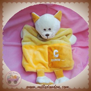 BABYNAT BABY NAT SOS DOUDOU CHAT MARIONNETTE JAUNE ORANGE