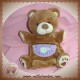 BABYNAT BABY NAT DOUDOU OURS MARIONNETTE MARRON VIOLET SOS