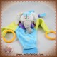 BABYNAT BABY NAT DOUDOU ELEPHANT GRIS PLAT BLEU EVEIL SOS