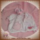 BABYNAT BABY NAT SOS DOUDOU SOURIS ROSE PLAT MOUCHOIR ROND