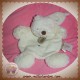 BABYNAT SOS DOUDOU OURS PLAT BLANC POIL CROIX SOS