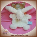 BABYNAT SOS DOUDOU LAPIN BLANC PLAT ROSE POIL CROIX SOS