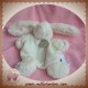 BABYNAT SOS DOUDOU LAPIN BLANC PLAT ROSE POIL CROIX SOS