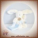 BABYNAT SOS DOUDOU LAPIN BLANC POIL MOUCHOIR BLEU