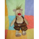 MOULIN ROTY SOS DOUDOU SOURIS CHIEN BEIGE SALOPETTE LAINE LES ZAZOUS