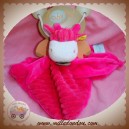 BABYNAT BABY NAT SOS DOUDOU VACHE GRIRAFE PLAT ROSE COTELE