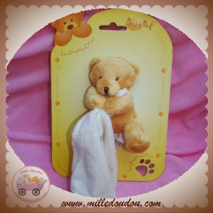 BABYNAT BABY NAT SOS DOUDOU OURS CARAMEL MARRON MOUCHOIR SOS