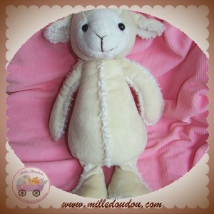 HISTOIRE D'OURS SOS DOUDOU MOUTON AGNEAU ECRU COUTURE BLANCHE