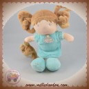 DOUDOU ET COMPAGNIE POUPEE FILLE ROBE BLEU VERT OURS SOS