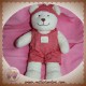 NICOTOY SOS DOUDOU OURS BLANC BARBOTEUSE HABIT ROUGE RAYE