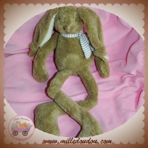 BABYNAT BABY NAT SOS DOUDOU CHIEN LAPIN MARRON NOEUD ECHARPE