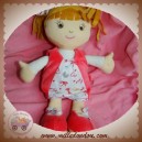 DOUDOU ET COMPAGNIE POUPEE FILLE BLONDE ROBE ROSE LOVE SOS