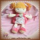 DOUDOU ET COMPAGNIE POUPEE FILLE BLONDE ROBE ROSE LOVE SOS