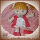 DOUDOU ET COMPAGNIE POUPEE FILLE BLONDE ROBE ROSE LOVE SOS