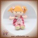 DOUDOU ET COMPAGNIE POUPEE FILLE BLONDE ROBE ROSE LOVE SOS