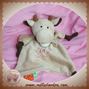 SOS DOUDOU VACHE GIRAFE PLAT BEIGE NOEUD FLEUR 64