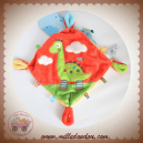 NICOTOY DOUDOU MOUCHOIR PLAT ROUGE DINOSAURE DRAGON ROUGE