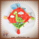 NICOTOY DOUDOU MOUCHOIR PLAT ROUGE DINOSAURE DRAGON ROUGE
