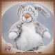 NICOTOY SOS DOUDOU LAPIN BLANC REFLET MARRON