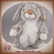 NICOTOY SOS DOUDOU LAPIN BLANC REFLET MARRON