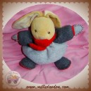 KALOO SOS DOUDOU LAPIN HIVER GRIS ROUGE