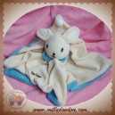 TIM POUCE SOS DOUDOU LAPIN ECRU PLAT BLEU