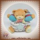 KALOO SOS DOUDOU OURS BLISS BEIGE BOULE RAYE GRIS ETOILE BLEU