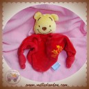 DISNEY SOS DOUDOU OURS WINNIE PLAT ROUGE NOEUD