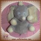 NICOTOY DOUDOU ELEPHANT DUMBO GRIS BILLES 24 cm DISNEY SOS