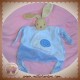 KALOO SOS DOUDOU LAPIN PLAT BLEU ESCARGOT NOEUD BLUE