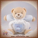 KALOO SOS DOUDOU OURS COURSE BEIGE BOULE BLANC BLEU VOITURE