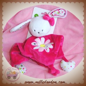 PREMAMAN ORCHESTRA SOS DOUDOU LAPIN PLAT ROSE FLEUR COEUR MINI PUCE