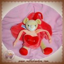 NOUNOURS SOS DOUDOU SOURIS LEA PLAT ROSE ROUGE